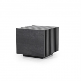 MASA LATERALA TOM - LEMN DE MANGO [FSC] - NEGRU - 50(L) x 45(h) x 50(l) - Img 1