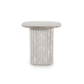 MASUTA DORICA - MARMER & MANGO HOUT - MARO - 45(L) x 45(l) x 45(h)