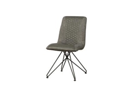 SCAUN CAPRI - METAL / MATERIAL - NEGRU / GRI - 62(L) X 87(H) X 48(L)