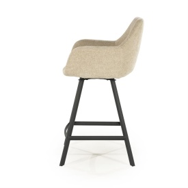 SCAUN DE BAR BLISS CU COTIERĂ - GRI TAUPE - 52(L) x 56.5(l) x 96.5(h) - Img 3