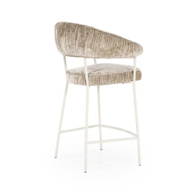 SCAUN DE BAR LIZZY FEMME - TESATURA SI METAL - TAUPE - 55(L) x 53(l) x 96(h) cm - Img 8