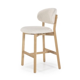 SCAUN DE BAR MIKKY MOON - TESATURA SI STEJAR - BEJ - 53(L) x 57.5(l) x 97.5(h) cm - Img 2