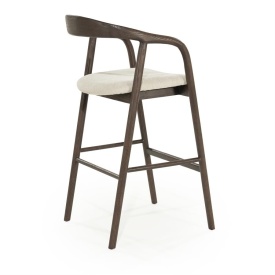 SCAUN DE BAR RAYVEN - LEMN DE FRASIN SI TESATURA - MARO - 55(L) x 62.5(l) x 104(h) cm - Img 8
