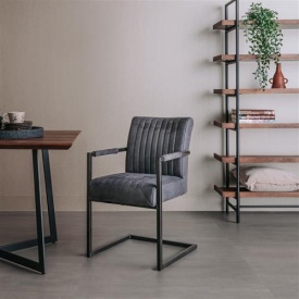 SCAUN FERRO - METAL / MATERIAL - NEGRU / ANTRACIT - 61(L) X 88(H) X 52(L) - Img 2