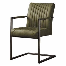 SCAUN FERRO - METAL / MATERIAL - NEGRU / VERDE - 61(L) X 88(H) X 52(L) - Img 1