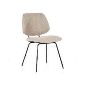 SCAUN LYNN - METAL / LEMN / TESATURA 100% POLIESTER - BEJ - 49.5(L) x 82(h) x 58(l) - Img 3