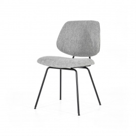 SCAUN LYNN - METAL / LEMN / TESATURA 100% POLIESTER - GRI - 49.5(L) x 82(h) x 58(l)