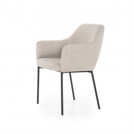 SCAUN PAUL - METAL / LEMN / TESATURA 100% POLIESTER - GRI DESCHIS - 58(L) x 82(h) x 60(l) - Img 2