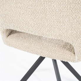 SCAUN PIVOTANT FABIO SPARK - METAL / LEMN / TESATURA 100% POLIESTER - CREM - 56(L) x 85.5(h) x 58(l) - Img 6