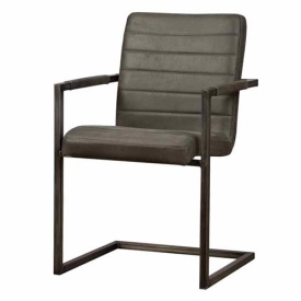 SCAUN ROCCA BULL - METAL / MATERIAL - NEGRU / ANTRACIT - 56(L) X 86(H) X 62(L)