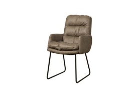 SCAUN TORO CABO - METAL / MATERIAL - NEGRU / BEJ - 72(L) X 90(H) X 59(L)