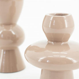 SUPORT LUMANARI BAROLO (SET DE 2) - METAL - ROZ - 8/8.5(L) x 9/20(h) x 8/8.5(l) - Img 3