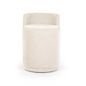 TABURET MARQUE - ȚESĂTURĂ, LEMN ȘI FIER - BEJ - 43(L) x 48(l) x 63(h) - Img 3