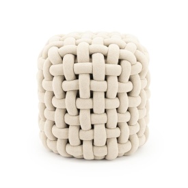 TABURET - POOFIE - BEJ - 44(L) x 44(l) x 44(h)