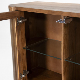 VITRINA JULIAN CU 4 USI - DIN LEMN DE SALCAM - MARO - 115(L) x 150(h) x 43(l) - (L) x (h) x (l) - Img 6