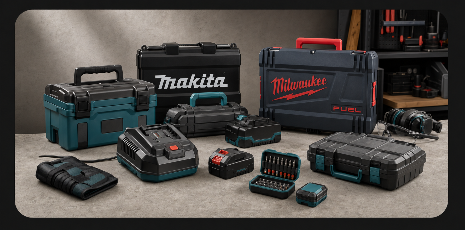 Valize Makita și Milwaukee pentru scule