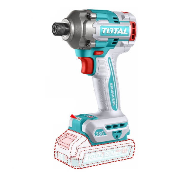 Mașină de înșurubat cu impact Total 20 V Brushless – fără baterii