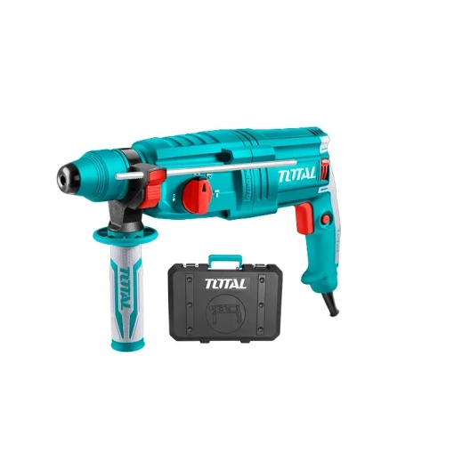 Ciocan rotopercutor TOTAL 800W SDS+ – 2,5 J, 26 mm beton, semiprofesional