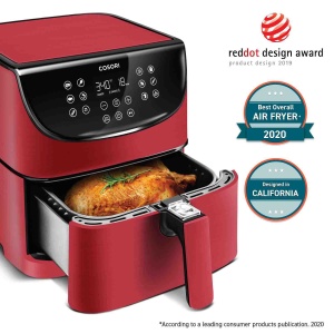 Friteuza cu aer cald Cosori Premium CP158-AF-RXR, 11 programe, 5.5 litri, 1700 W, Rosu - Img 2