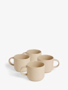 Set 4 căni ceramica 100 ml – înălțime 8,5 cm – ideal pentru cafea și ceai