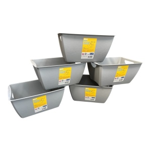 Set 5 cutii depozitare Rotho Lounge Premium – 11 L, plastic reciclat, design elegant - Img 1