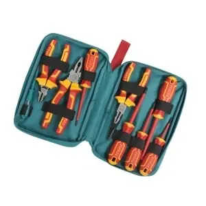 Set 9 Piese Șurubelnițe și Clești Izolați VDE 1000V Total Industrial THKIST3092