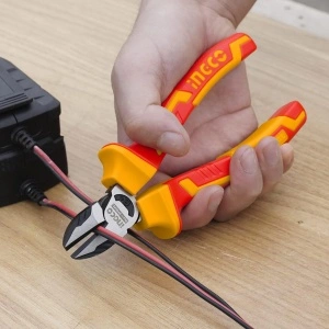 Set Clești Izolați INGCO VDE 1000V 3 Piese - Patent, Cleste cu Vârf Lung și Cleste de Tăiere Diagonală