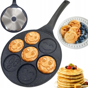 Tigaie pentru clătite cu 7 forme Smile Pancakes, 26 cm – Distracție la mic dejun cu fețe zâmbitoare - Img 2