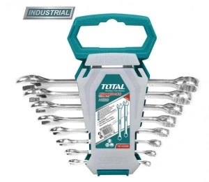 TOTAL Set 8 chei combinate Cr‑V THT102286 – set chei 6‑19 mm pentru atelier / auto / bricolaj