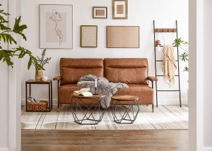 VASAGLE LET040B01 Set Măsuțe Cafea cu Blat PAL și Picioare Metalice - Design Modern pentru Livingul Tău - Img 4