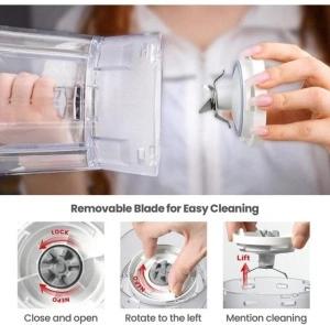 Blender de masă Comfee BL1197CR – 600 W, vas 1.5 L, 2 trepte de viteză, crem