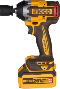 Filetantă cu Impact Ingco 20V Brushless 1/2", 500 Nm, cu 2 Acumulatori 4.0Ah