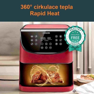Friteuza cu aer cald Cosori Premium CP158-AF-RXR, 11 programe, 5.5 litri, 1700 W, Rosu - Img 3