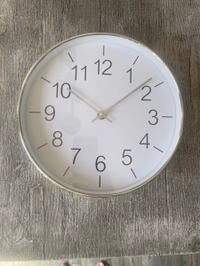 HOMELIFE ceas perete 25cm culoare alb si argintiu - Img 2