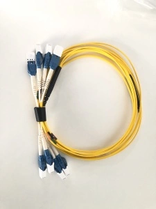 Patch cord-ul AFL Hyperscale cu 8 fibre optice, conectori LC-LC, tehnologie Single Mode și lungime de 2.1 metri