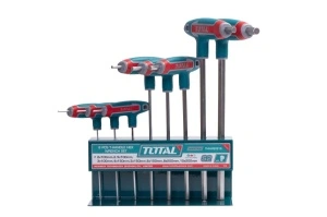 Set 8 chei imbus în T TOTAL 2‑10 mm – Cr‑V, set profesional pentru atelier și service