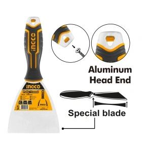 Spaclu INGCO Aluminiu și Oțel Inox 10 cm, Lamă Flexibilă, Mâner Ergonomic