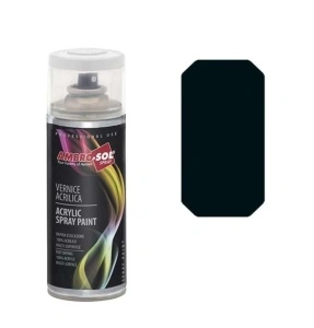 Spray Vopsea Acrilică Universală AMBRO-SOL V400, Negru Intens Lucios (RAL 9005), 400ml