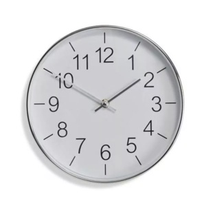 HOMELIFE ceas perete 25cm culoare alb si argintiu - Img 3