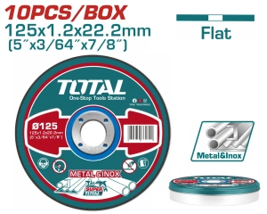 Set 10 Discuri Abrazive de Tăiat Metal 125 x 1.2 mm TOTAL TAC2211255 - Img 2