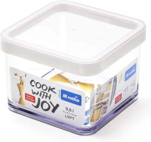 Cutie depozitare Rotho LOFT 0,5 L – recipient etanș pentru alimente & condimente