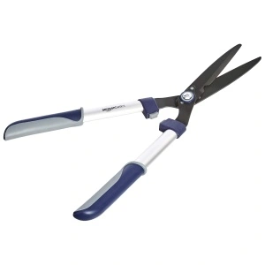 Foarfecă manuală pentru gard viu Amazon Basics, lamă dreaptă din oțel carbon, mânere ergonomice, gri/albastru