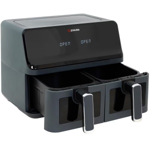 Friteuză Dublă cu Aer Cald Zokura Z1385 – 8L, 2700W, Negru, Gătire Rapidă și Sănătoasă - Img 2
