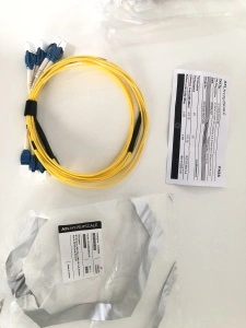 Patch cord-ul AFL Hyperscale cu 8 fibre optice, conectori LC-LC, tehnologie Single Mode și lungime de 2.1 metri