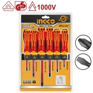 Set 6 şurubelniţe izolate pentru electricieni – siguranță izolate la 1000 V
