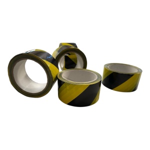 Bandă de marcare adezivă galben-negru 50 m – vizibilitate maximă hazard / delimitare - Img 2
