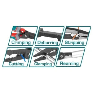 Clește Multifuncțional 6 în 1 cu Vârf Ascuțit 8" (200mm) Total Industrial THTMF286 - Img 2