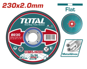 Disc Abraziv Debitare Metal și Inox 230 x 2.0 x 22.2 mm TOTAL TAC2202301