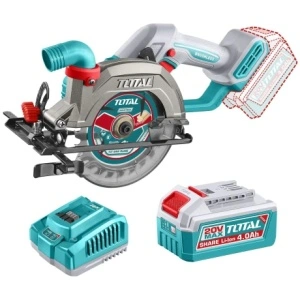 Fierăstrău Circular pe Acumulator 20 volti (140mm) Brushless Total Industrial TSLI14023 - Include 1 Acumulator 4.0Ah și Încărcător Rapid 4A