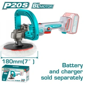 Mașină de polishat fără fir Total Industrial 20V – Ø180 mm (fără acumulator)